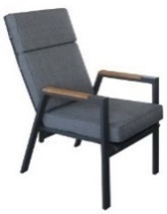 CASTELLO CHAISE INCLINABLE/EMPILABLE (NOIR)