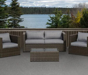 GALENA ENSEMBLE DE CONVERSATION 4 PIÈCES (GRIS)